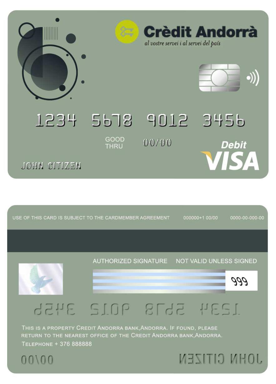 Andorra Credit Andorra bank visa card